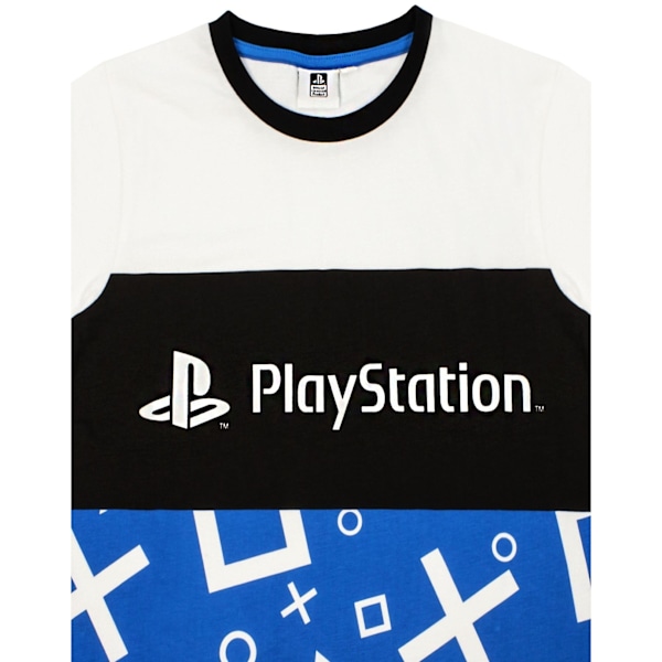 Playstation Boys Logo Pyjamas Set 7-8 år Svart/Vit/Blå Black/White/Blue 7-8 Years