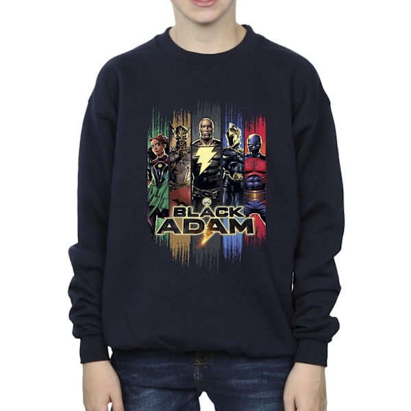 DC Comics Boys Black Adam JSA Komplett Grupp Sweatshirt 12-13 Y Navy Blue 12-13 Years