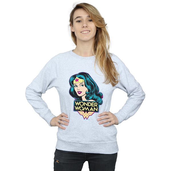 Wonder Woman Dam/Damhuvud Heather Sweatshirt S Grå Grey S