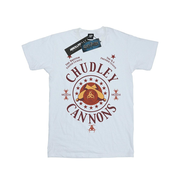 Harry Potter T-shirt för flickor med Chudley Cannons-logotyp, bomull, 7-8 år White 7-8 Years