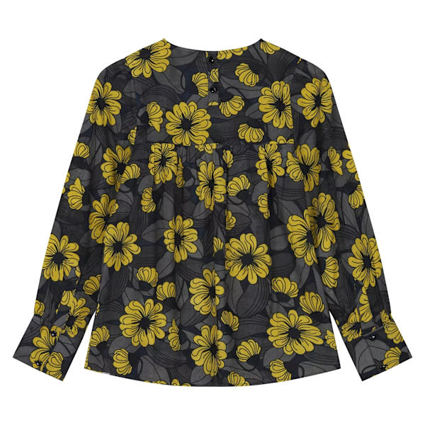 Regatta Dam/Kvinnor Orla Kiely Blommig Haklapp Blus 10 UK Hel Heligan Yellow 10 UK