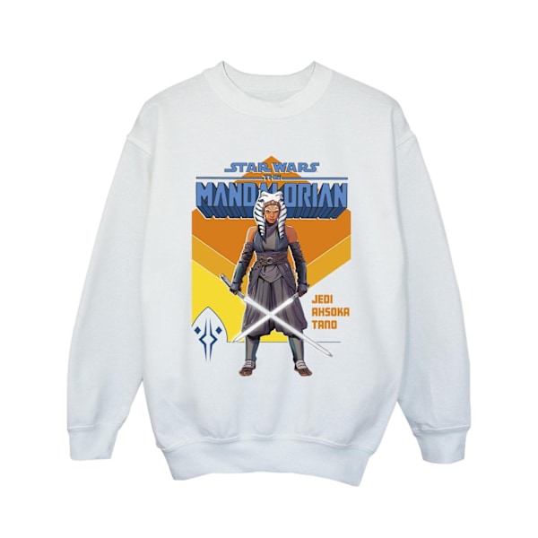 Star Wars Girls The Mandalorian Jedi Ahsoka Tano Sweatshirt 5-6 White 5-6 Years