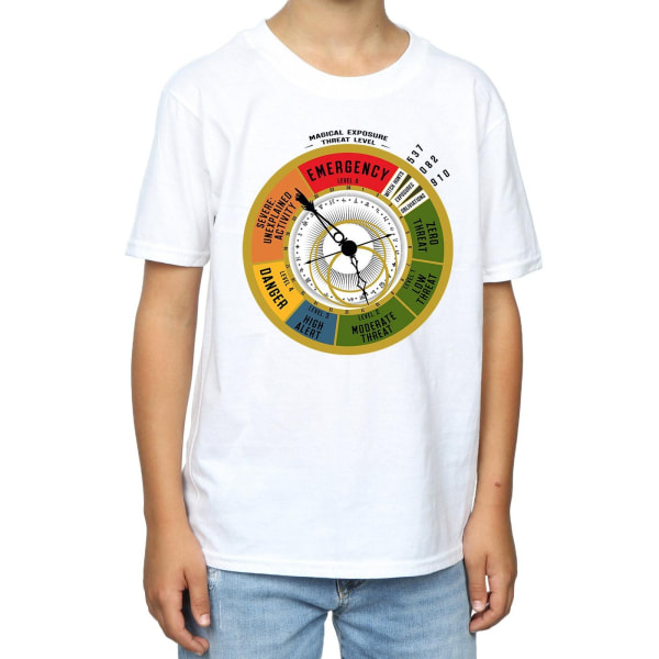Fantastic Beasts Boys Threat Level T-shirt 12-13 år Vit White 12-13 Years