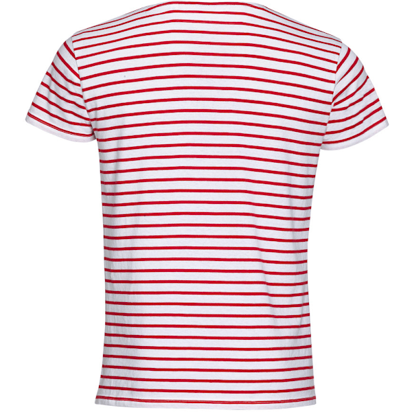 SOLS Herr Miles Randig Kortärmad T-shirt M Vit/Röd White/Red M