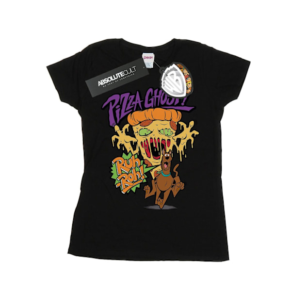 Scooby Doo Dam/Kvinnor Pizza Ghost Bomull T-shirt XXL Svart Black XXL