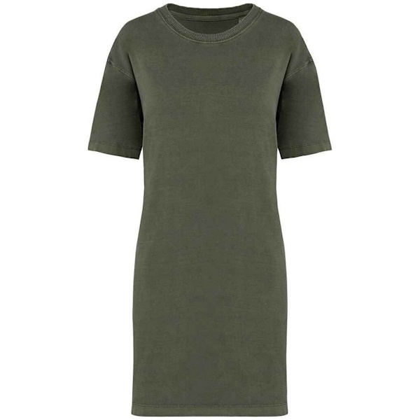 Native Spirit Dam/Dam T-shirtklänning L Organic Khaki Organic Khaki L