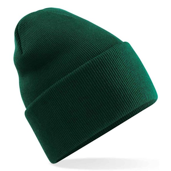 Beechfield Unisex Vuxen Original Recycled Deep Cuffed Beanie On Bottle Green One Size