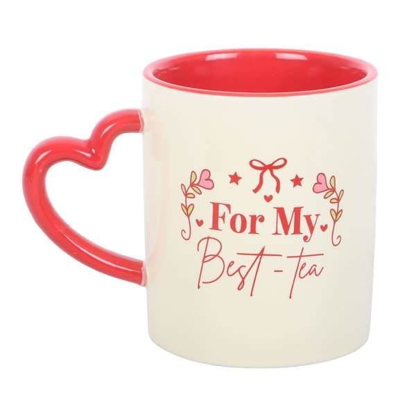 Something Different For My Best-Tea Heart 350ml Mugg One Size Röd Red/White One Size