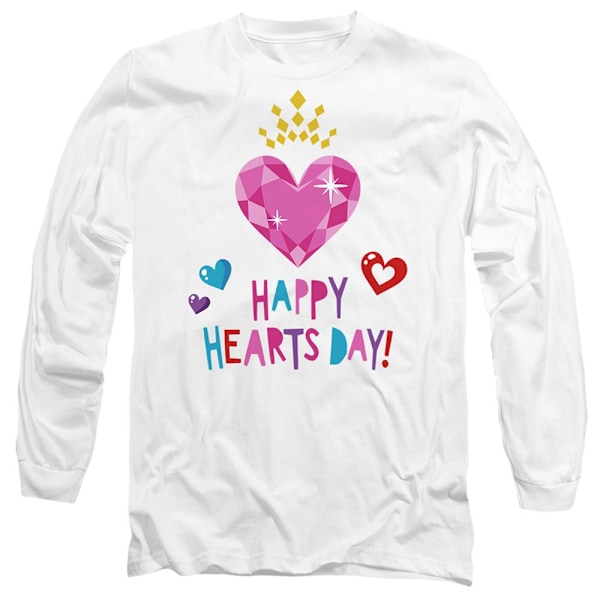 Disney Princess Unisex Vuxen Happy Hearts Day Alla Hjärtans Dag T-shirt White L