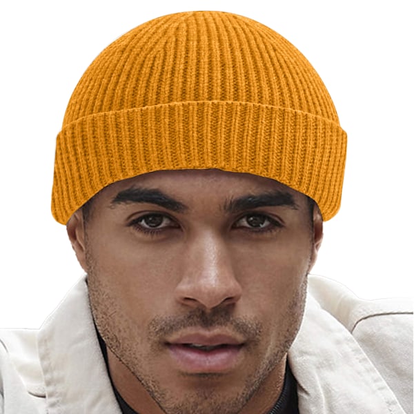 Beechfield Unisex Vuxen Återvunnen Harbour Beanie One Size Senap Mustard Yellow One Size