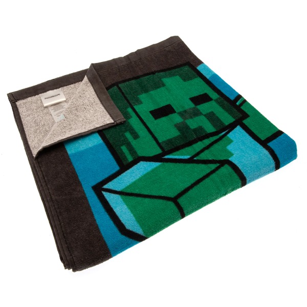 Minecraft Split Beach Towel 140cm x 70cm Multicoloured Multicoloured 140cm x 70cm