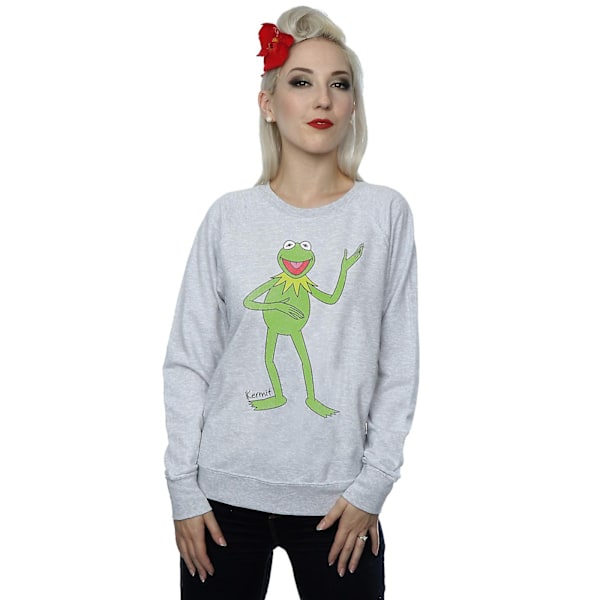 The Muppets Dam/Damer Classic Kermit Heather Sweatshirt M H Heather Grey M