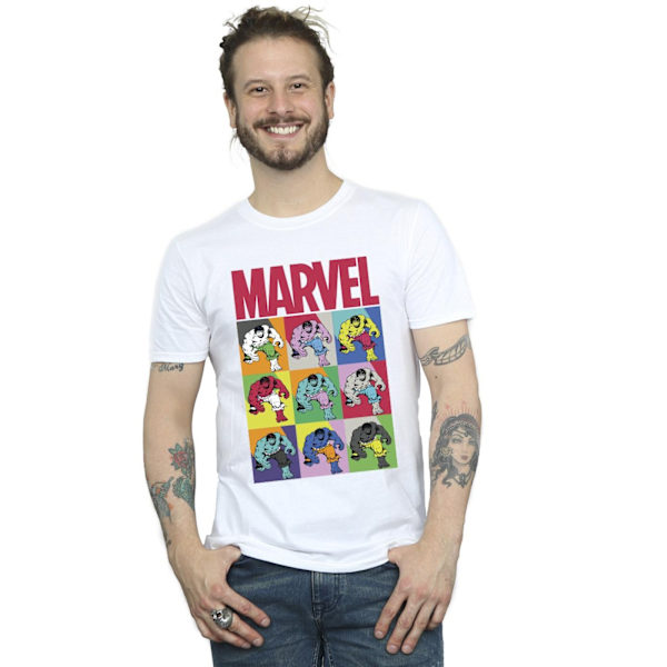 Marvel Herr Hulk Pop Art T-shirt 4XL Vit White 4XL