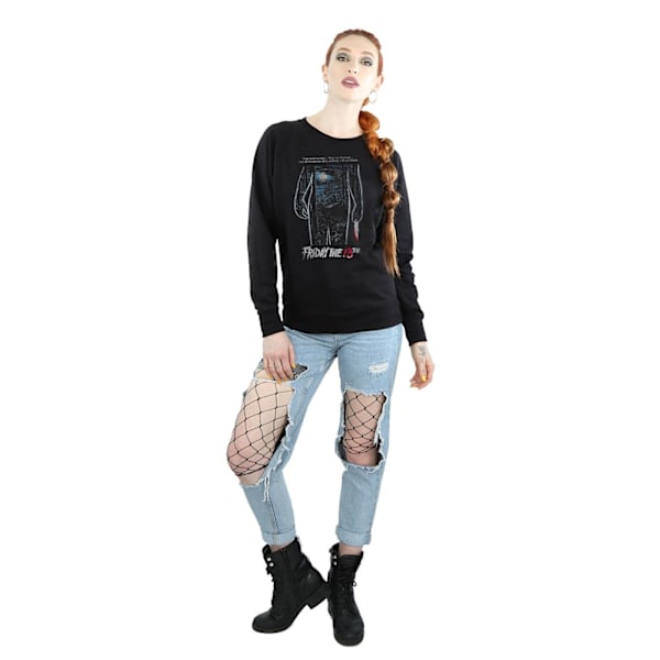 Fredag den 13:e Dam/Dam Distressed Poster Sweatshirt XXL Svart Black XXL