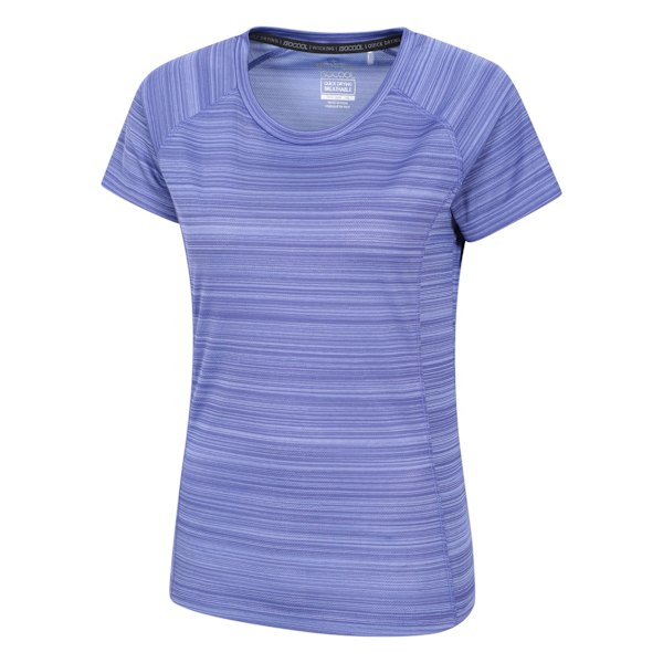 Mountain Warehouse Dam/Dam Endurance Randig T-shirt 10 U Blue 10 UK