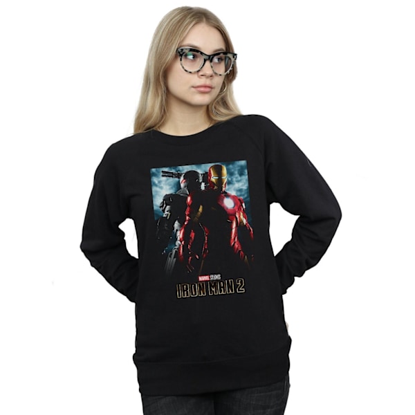 Marvel Studios Dam/Damer Iron Man 2 Poster Sweatshirt XL Svart Black XL