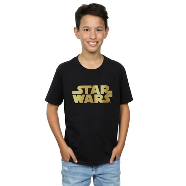 Star Wars Boys Gold Logo T-Shirt 9-11 år Svart Black 9-11 Years