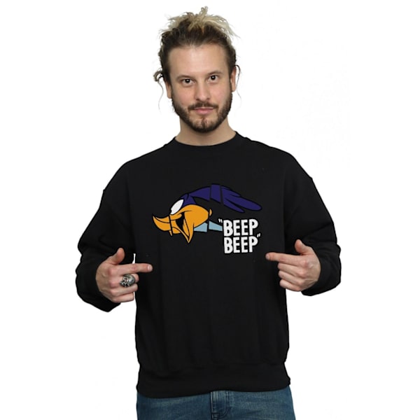 Looney Tunes Mens Beep Beep Road Runner Sweatshirt 3XL Svart Black 3XL