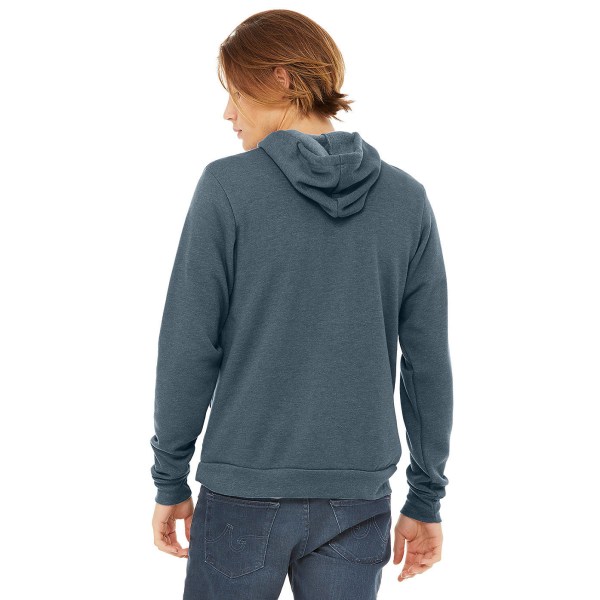 Bella + Canvas Unisex Pullover Polycotton Fleece Hooded Sweatsh Slate Heather M