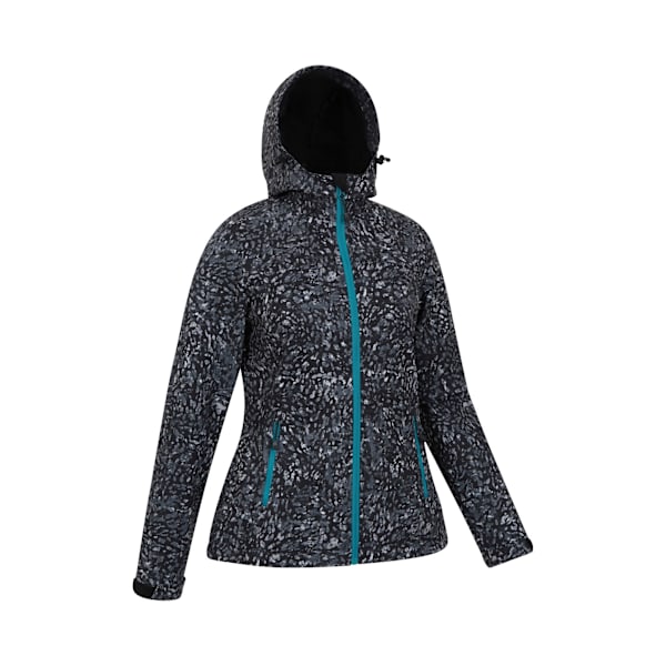 Mountain Warehouse Womens/Ladies Exodus Animal Print Vattenavvisande Soft Shell Jacka 4 UK Svart Black 4 UK