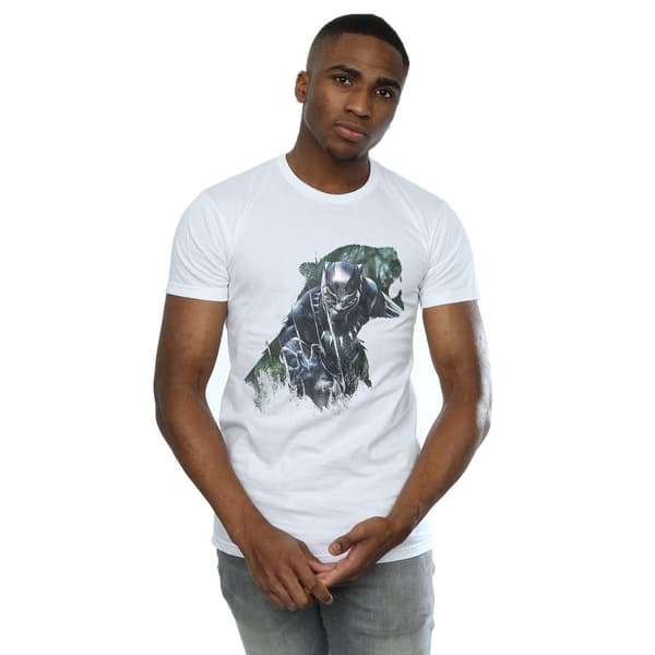 Marvel Herr Black Panther Wild Silhouette T-Shirt L Vit White L