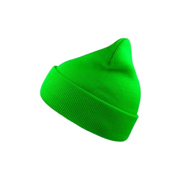 Atlantis Wind Double Skin Beanie med Turn Up One Size Safety G Safety Green One Size