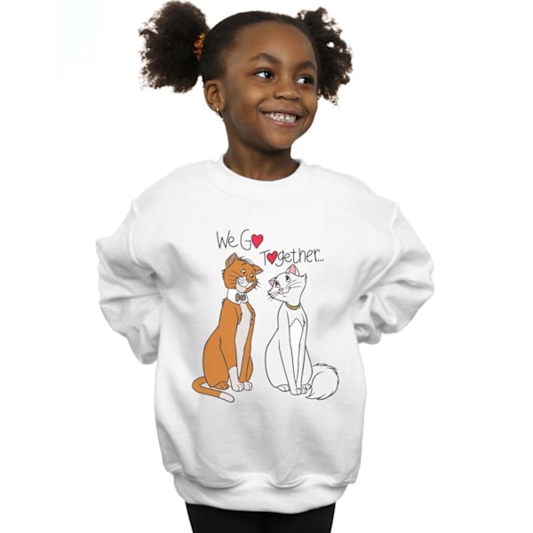 Disney Girls The Aristocats We Go Together Sweatshirt 9-11 År White 9-11 Years