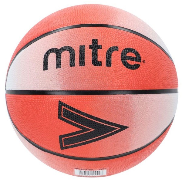 Mitre Wound Nylon Basketball 7 Orange/Svart Orange/Black 7