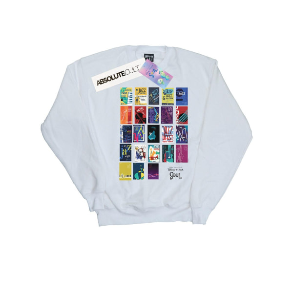 Disney Mens Soul Jazz Poster Wall Sweatshirt M Vit White M