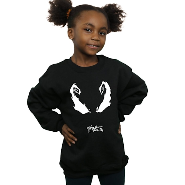 Marvel Girls Spider-Man Venom Eyes Sweatshirt 5-6 år Svart Black 5-6 Years