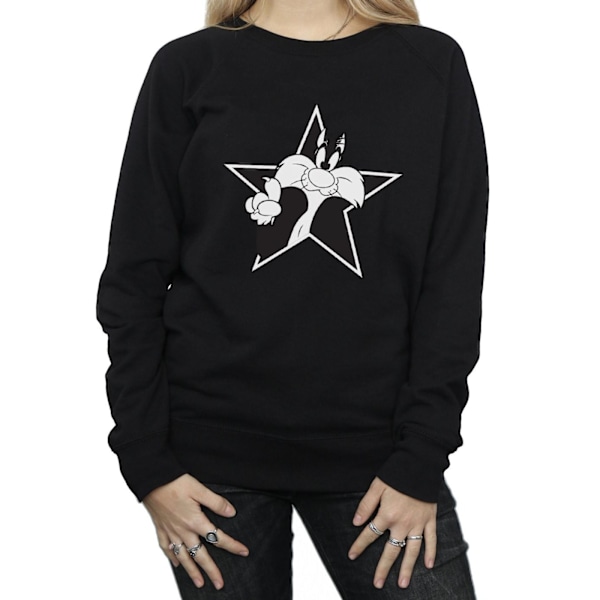 Looney Tunes Dam/Damer Sylvester Mono Star Sweatshirt L Bla Black L