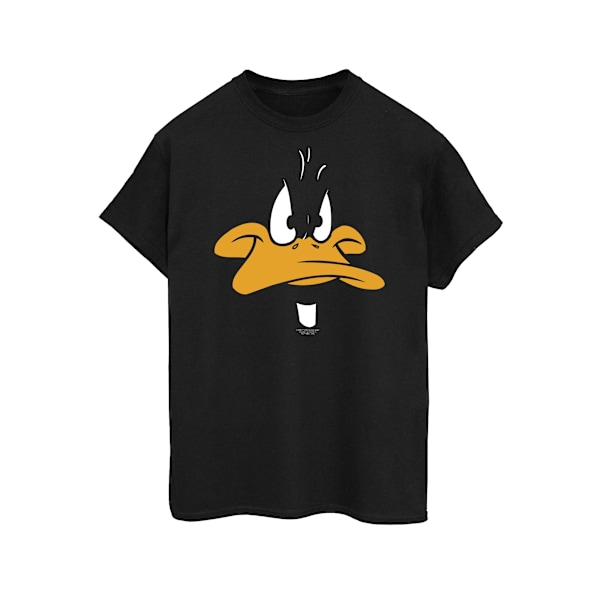 Looney Tunes Dam/Dam Daffy Duck Ansikte Bomull Pojkvän T-S Black S