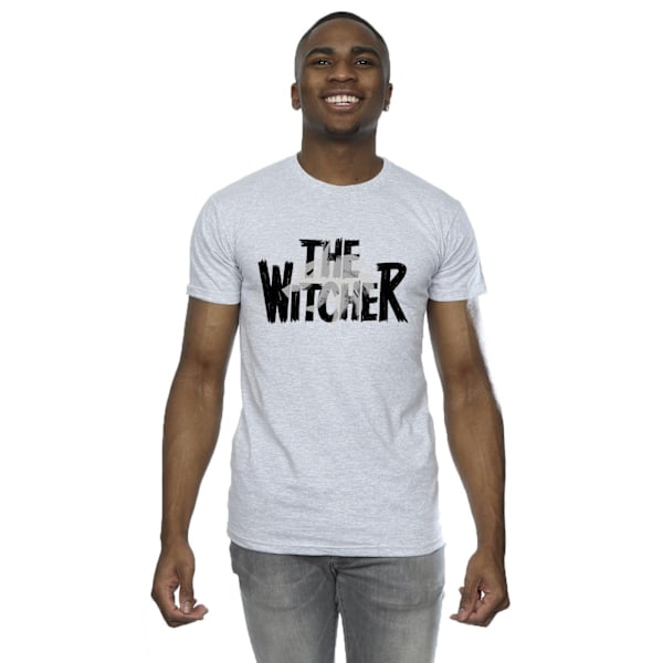 Netflix The Witcher Wolfhead Witcher T-shirt för män, 4XL, sportgrå Sports Grey 4XL