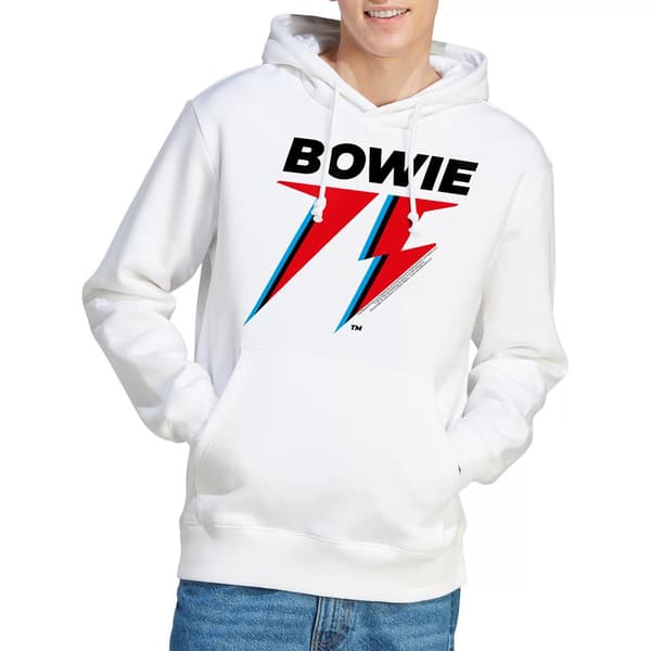David Bowie Herr 75 Logotyp Hoodie M Vit White M