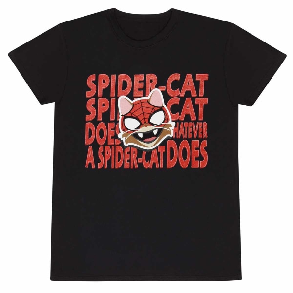 Spider-Man Unisex Vuxen Spider-Cat T-shirt S Svart/Röd Black/Red S