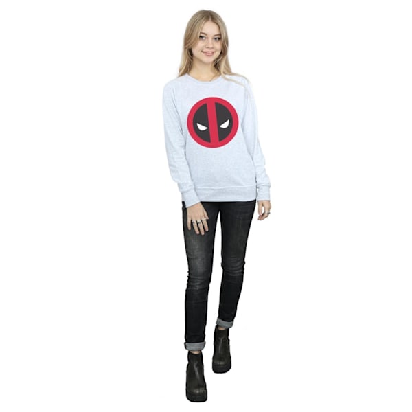 Marvel Womens/Ladies Deadpool Large Clean Logo Sweatshirt M Hea Heather Grey M
