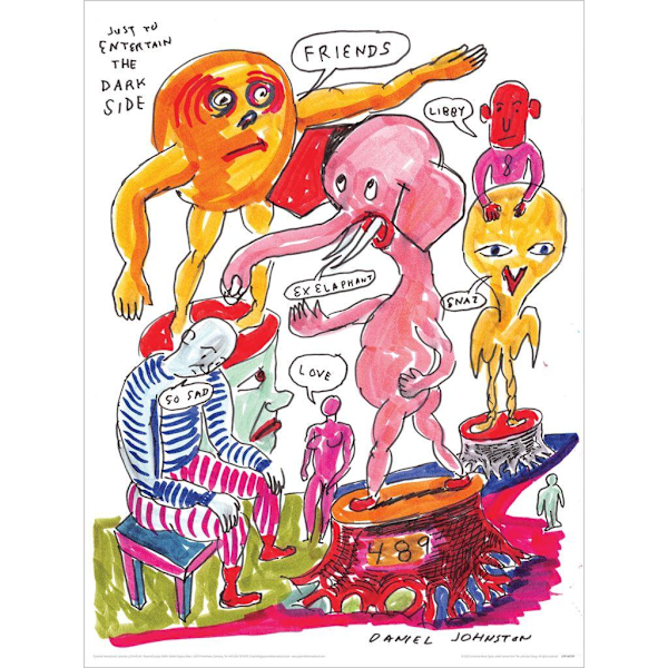 Daniel Johnston Entertain Print 40cm x 30cm Multifärgad Multicoloured 40cm x 30cm