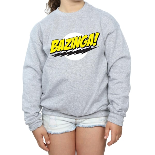 The Big Bang Theory Girls Sheldon Bazinga Sweatshirt 5-6 år Sports Grey 5-6 Years