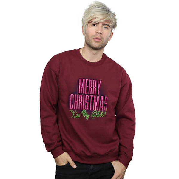 National Lampoon's Christmas Vacation Herr Kiss My Ass Sweatshirt Burgundy XL