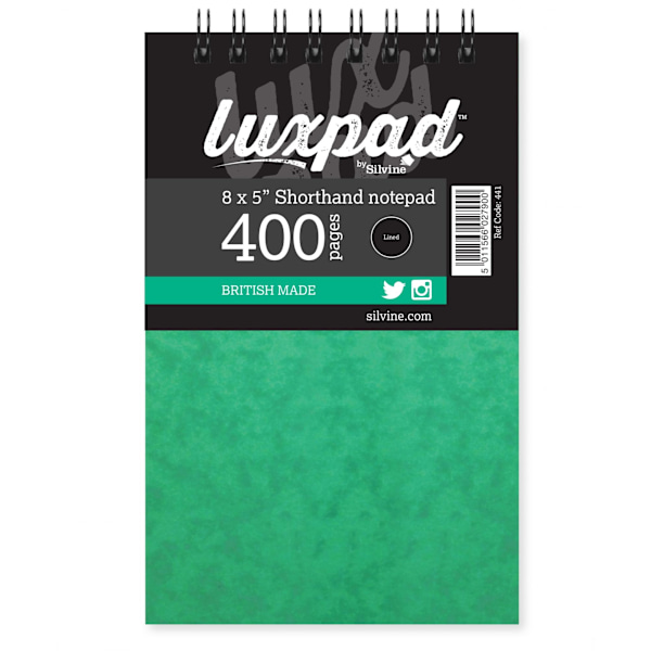 Silvine Luxpad Stenografi Anteckningsblock (6-pack) En Storlek Grön Green One Size