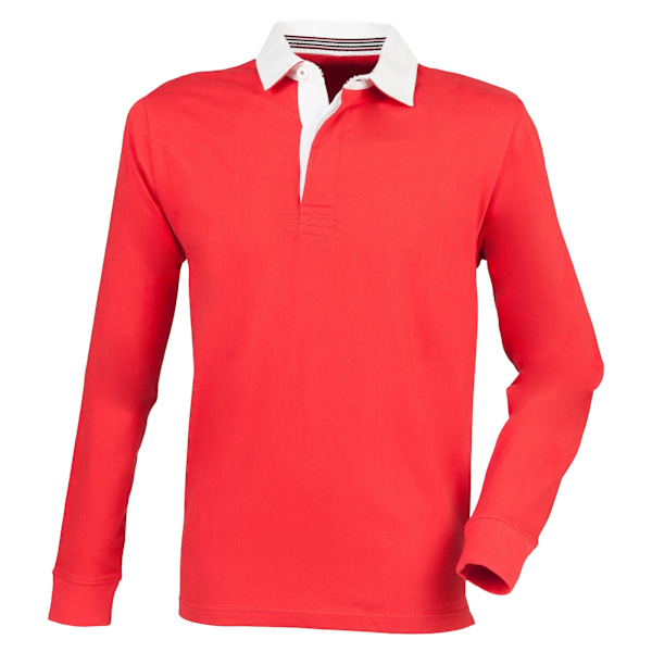 Front Row Herr Premium Långärmad Rugbytröja/Topp XS Röd Red XS