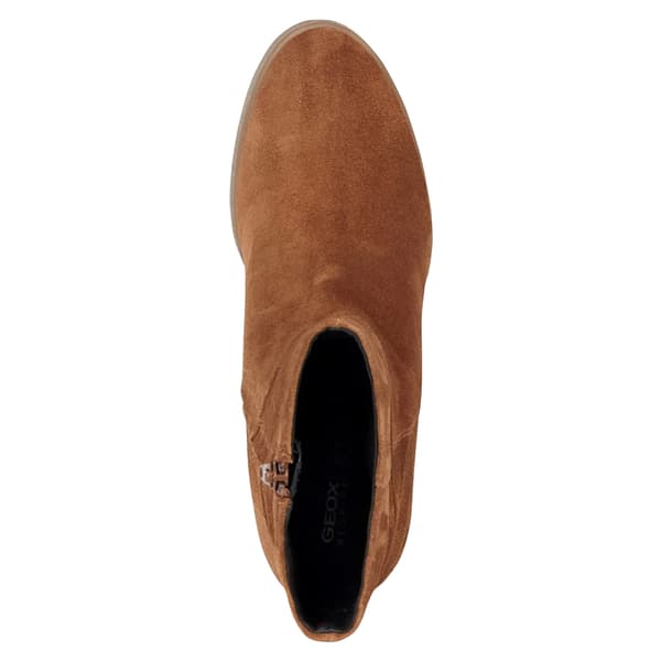 Geox Dam/Damer D Eildea B Kilklacksstövletter i Lackläder Dark Camel 7 UK