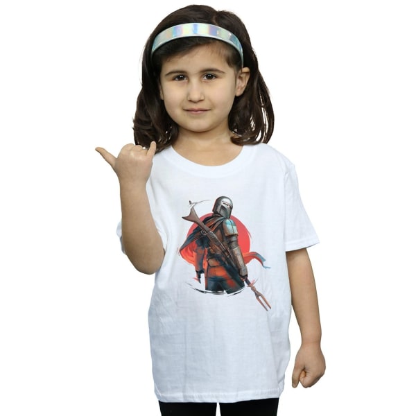 Star Wars Girls The Mandalorian Blaster Rifles T-shirt i bomull 3 White 3-4 Years