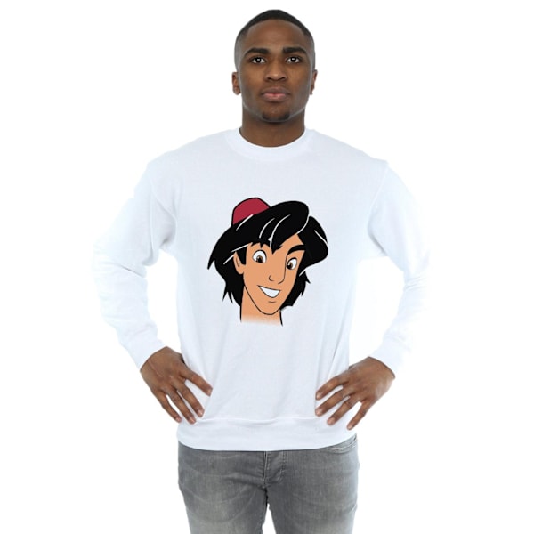 Disney Herr Aladdin Headshot Sweatshirt XXL Vit White XXL