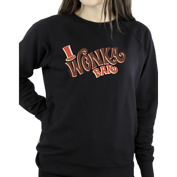 Willy Wonka Dam/Kvinnor Bar Logo Sweatshirt XL Svart Black XL