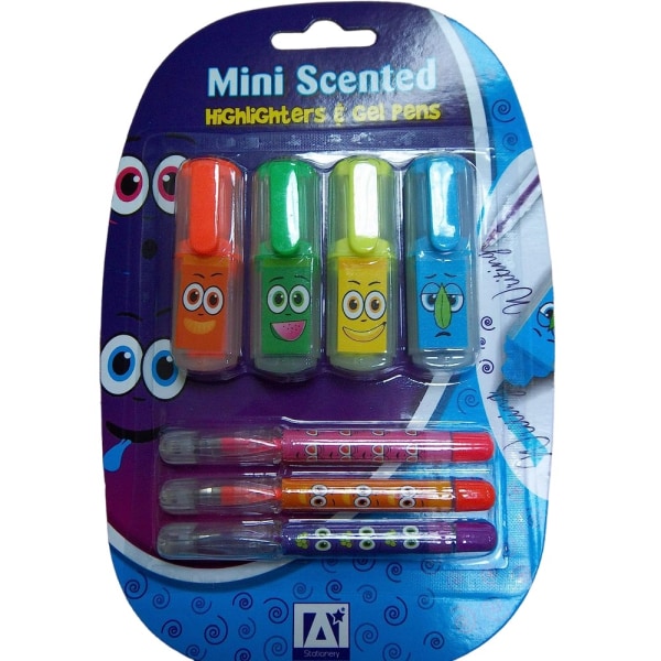 Anker International Stationary Mini Highlighter & Gel Pens (Pac Multicoloured One Size