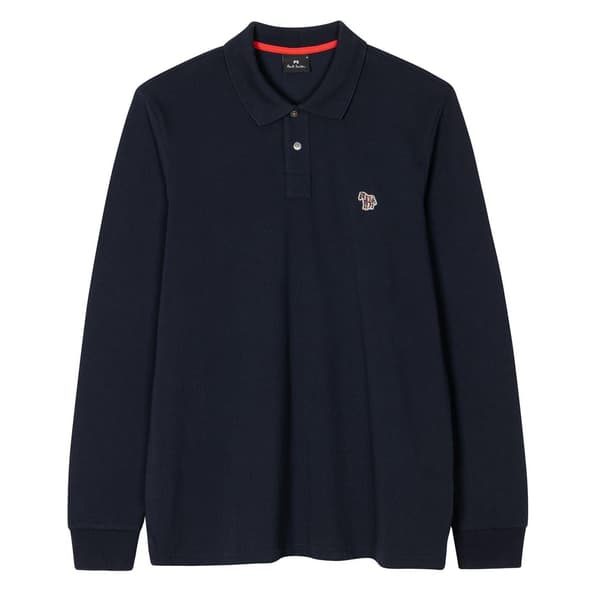 Paul Smith Herr Zebra Långärmad Pikétröja L Marinblå Navy L
