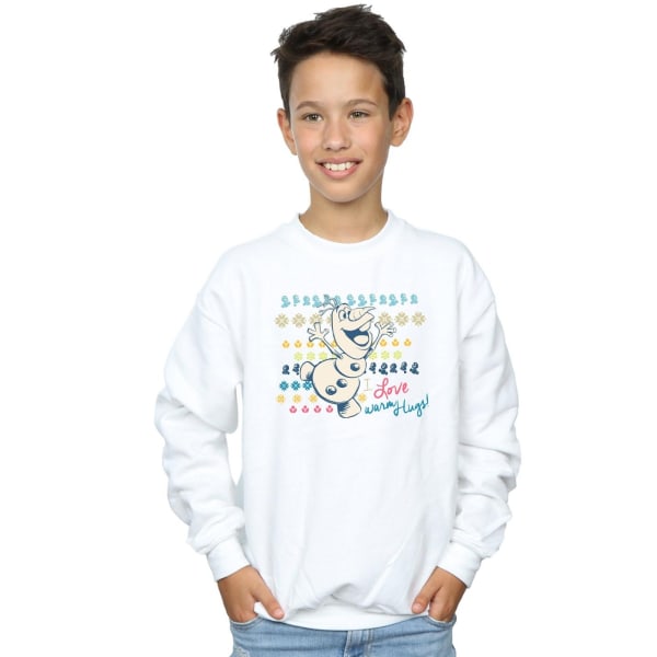Disney Boys Frozen I Love Warm Hugs Sweatshirt 12-13 år Vit White 12-13 Years