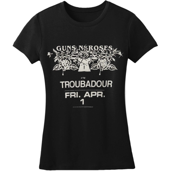 Guns N Roses Dam/Dam Trubadur Flyer T-Shirt M Svart Black M
