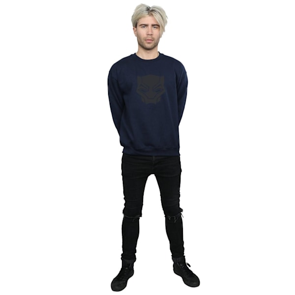 Marvel Herr Svart Panter Svart På Svart Sweatshirt XL Marinblå Navy Blue XL